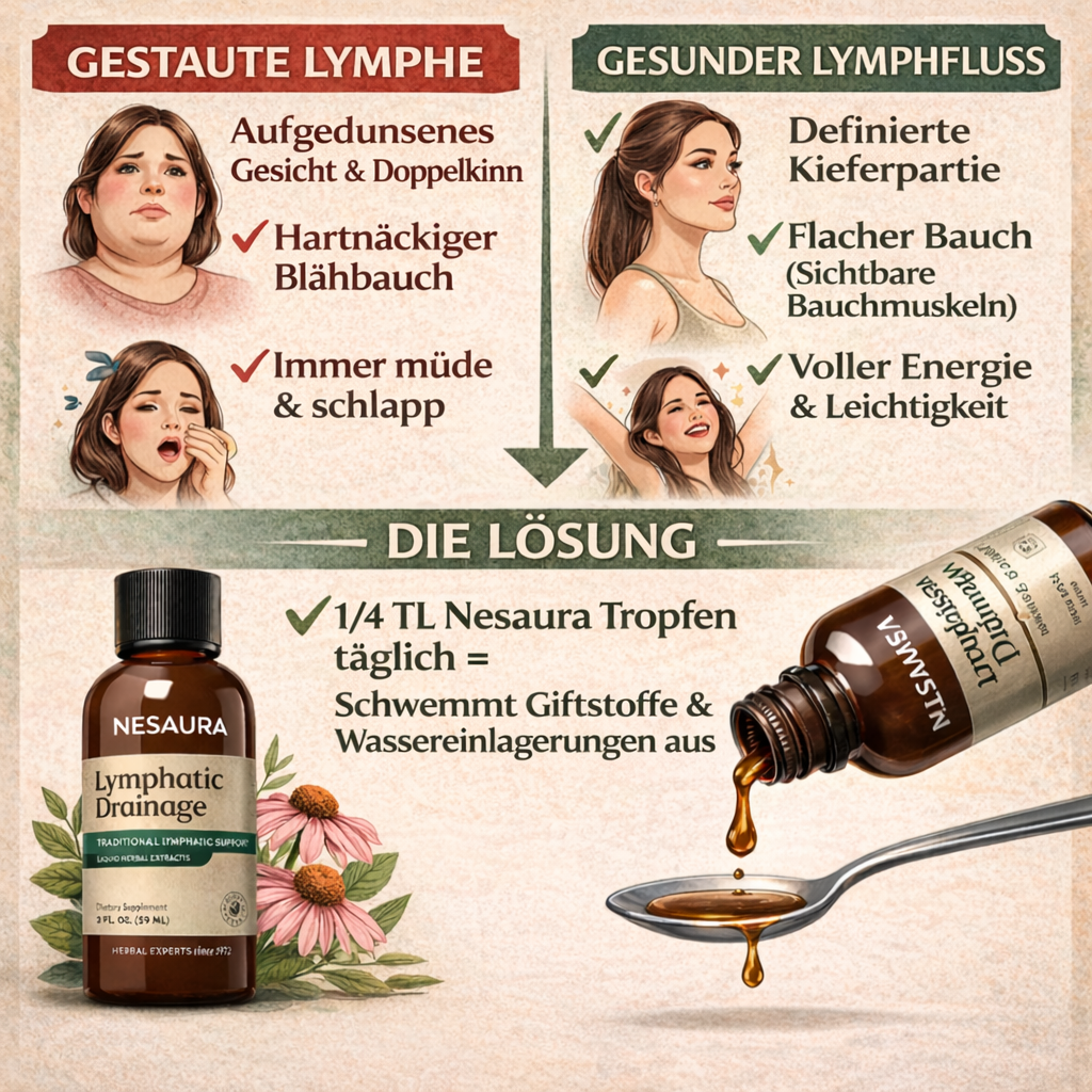 Nesaura Lymph-Tropfen: Entgiftet, fördert den Lymphfluss & reduziert Schwellungen